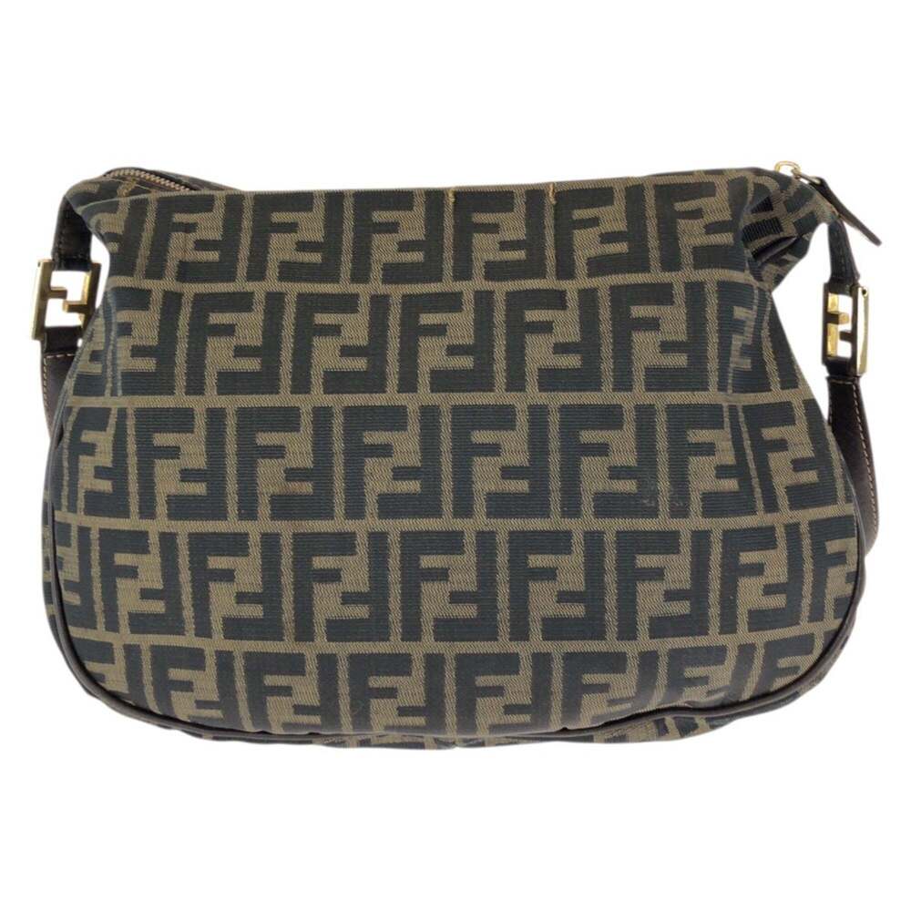 FENDI Brown Leather Zucca Messenger Shoulder Bag - Picture 2 of 10